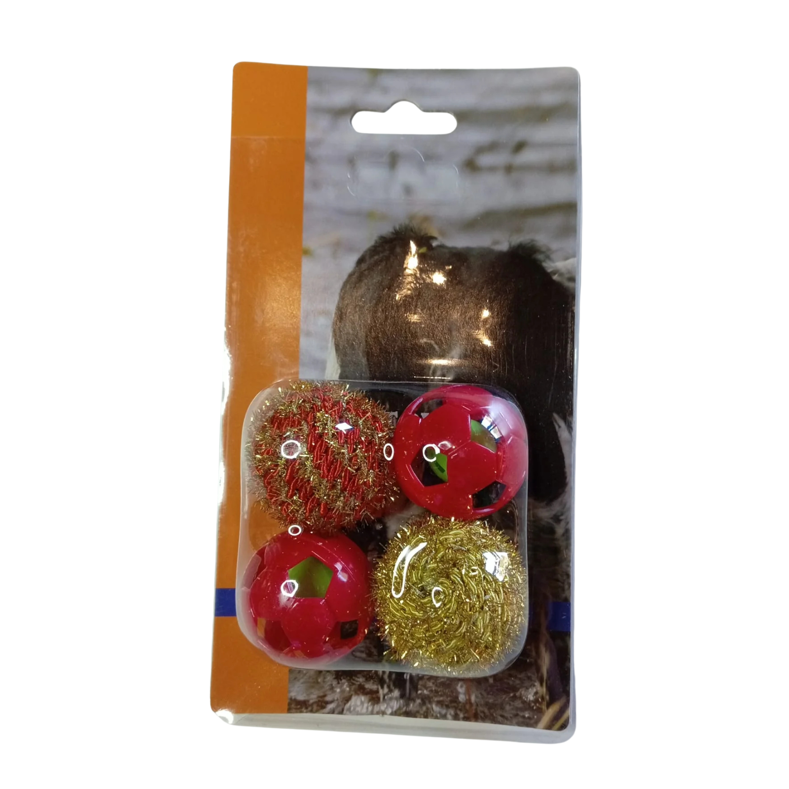 Tip Top Animal Cat Ball Toys, 4 Pack