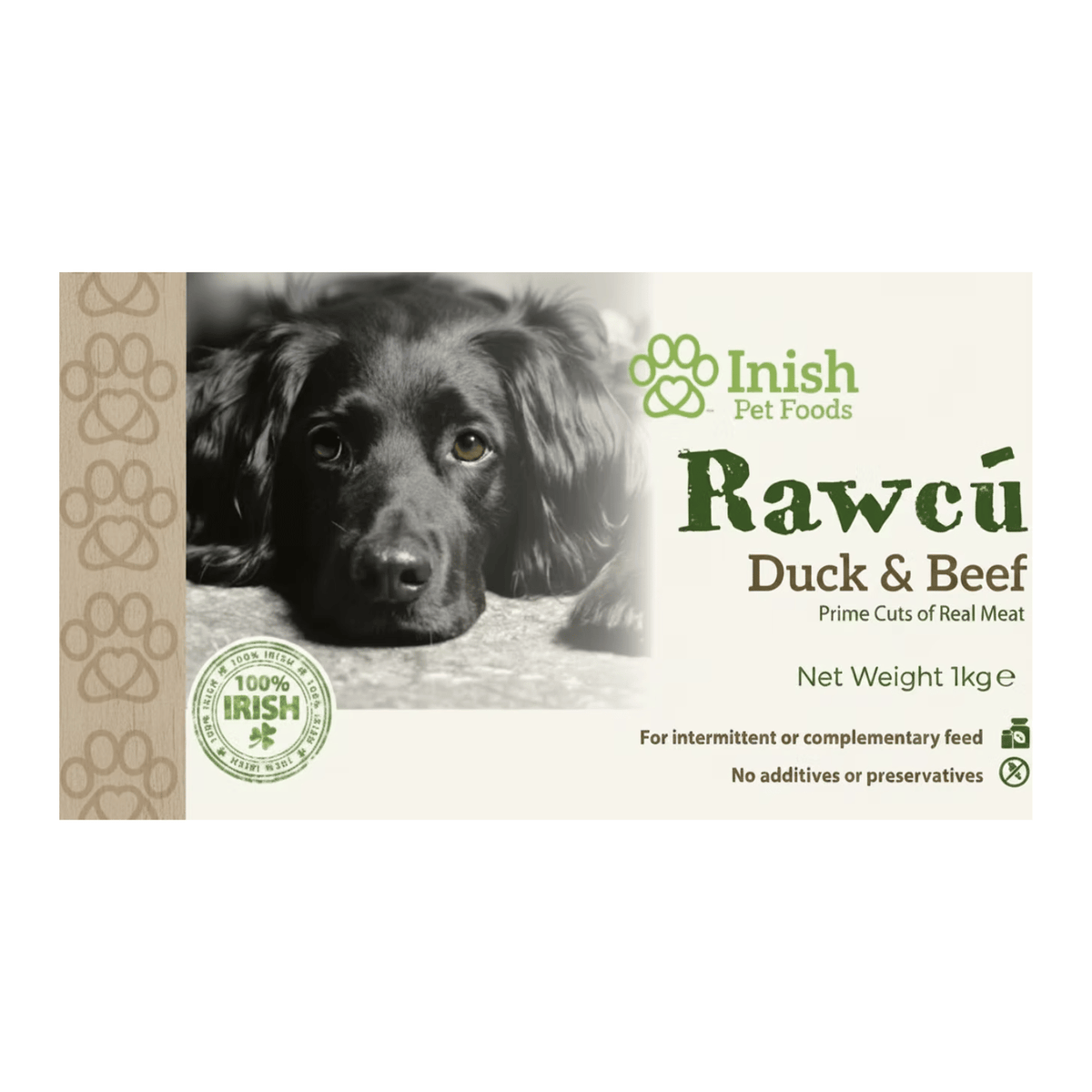 RawCú Duck & Beef Raw Dog Food, 1kg