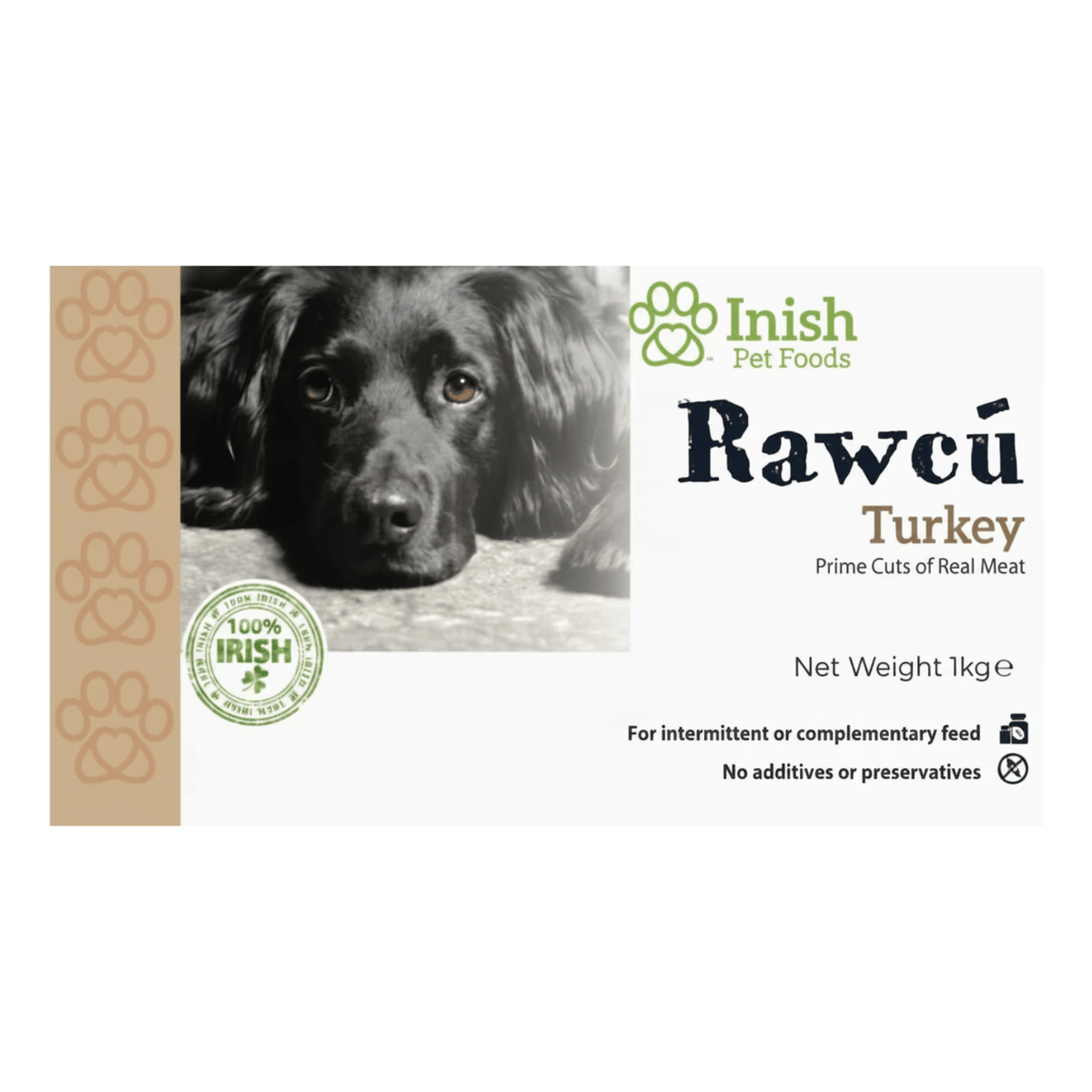 RawCú Turkey Raw Dog Food, 1kg
