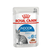 Royal Canin Indoor Sterilised Wet Cat Food Morsels in Gravy for Adult Cats, 85g