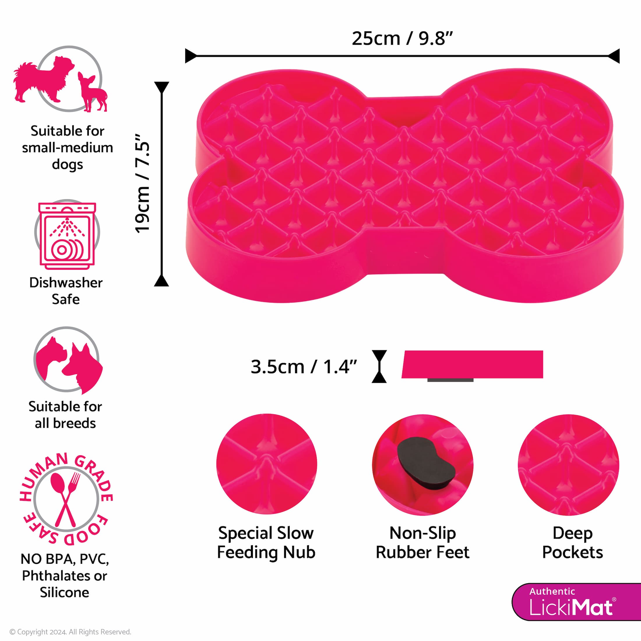 LickiMat Slodog Slow Feeder Plate, 26cm