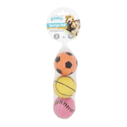 Pawise Sponge Ball Dog Toy 6cm, 3 Pack