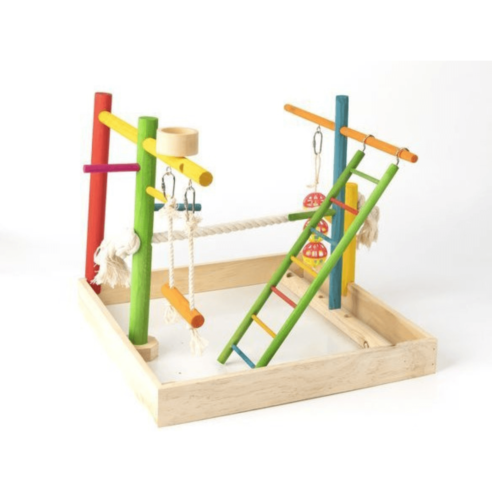 Pawise 3 in 1 Wooden Playground Bird Toy