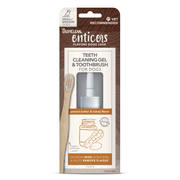 TropiClean Enticer Teeth Gel & Brush for Small/Medium Dogs, Peanut Butter & Honey