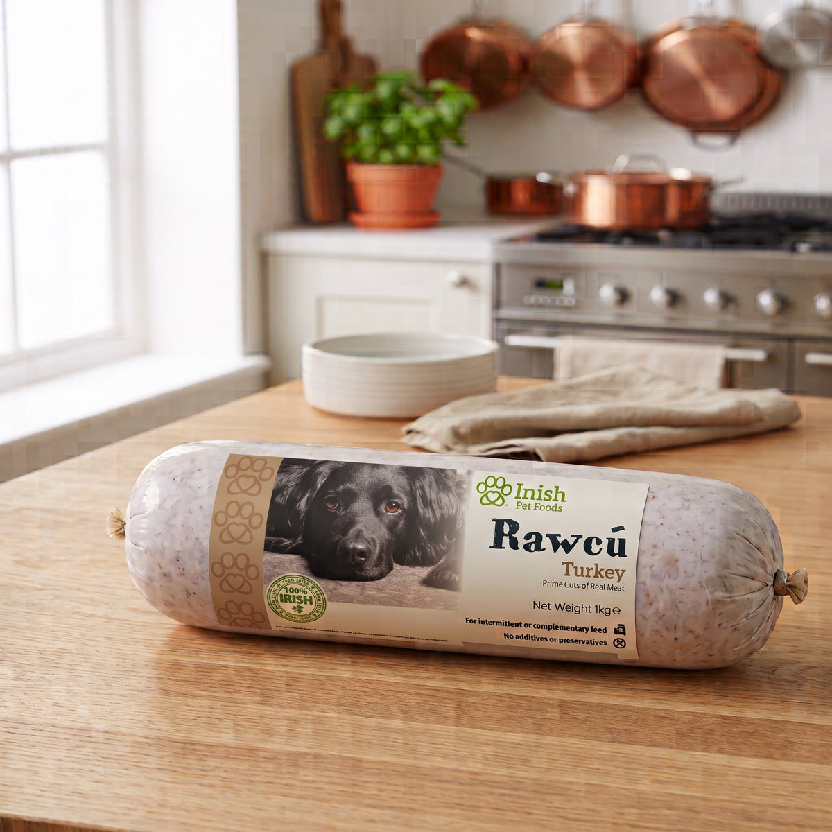RawCú Turkey Raw Dog Food, 1kg