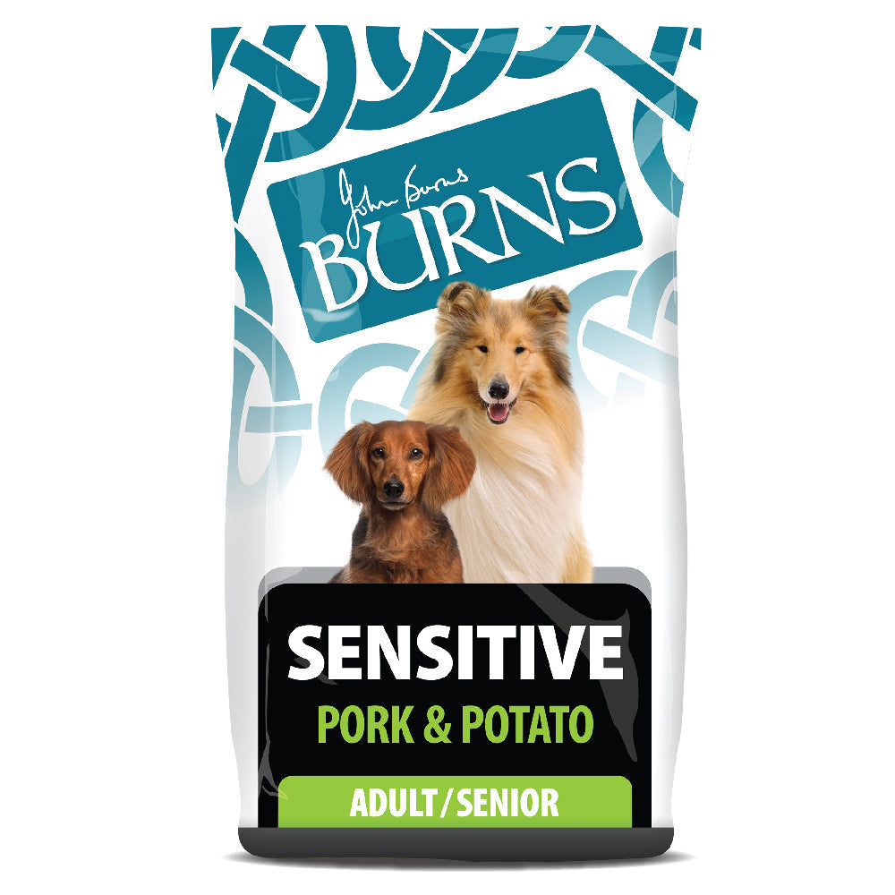 Burns Sensitive Pork & Potato Dry Dog Food for Adult & Senior Dogs, 2kg