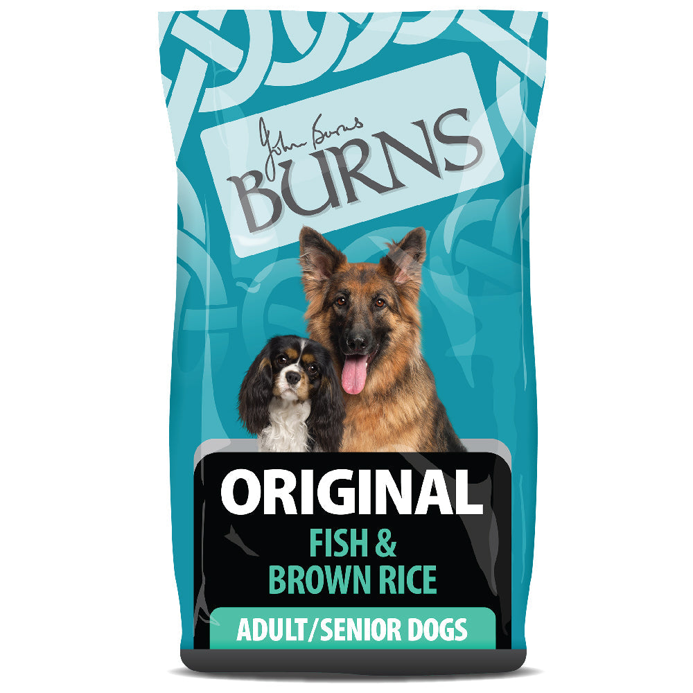 Burns Original Fish & Brown Rice Dry Dog Food for Adult & Senior Dogs, 2kg