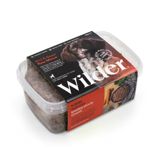 Wilder Bird and Beast Raw Mince Dog Food for Adult Dogs, 1kg