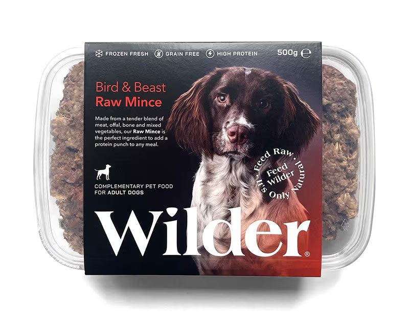 Wilder Bird and Beast Raw Mince Dog Food for Adult Dogs, 1kg