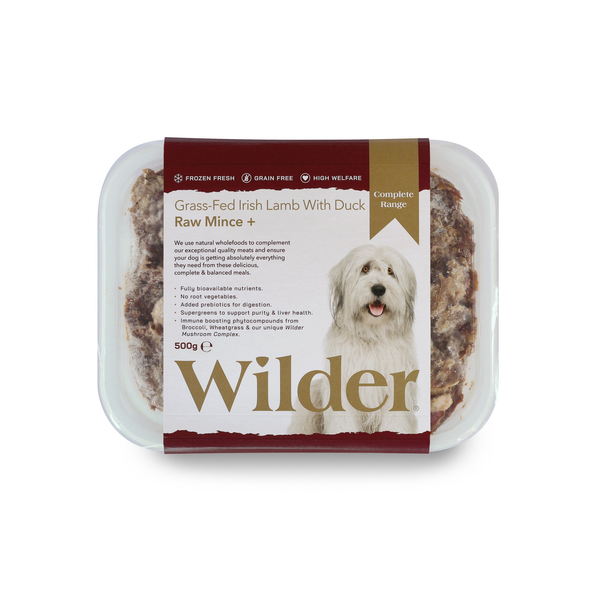 Wilder Grass-Fed Irish Lamb with Duck Raw Mince+ Dog Food, 1kg