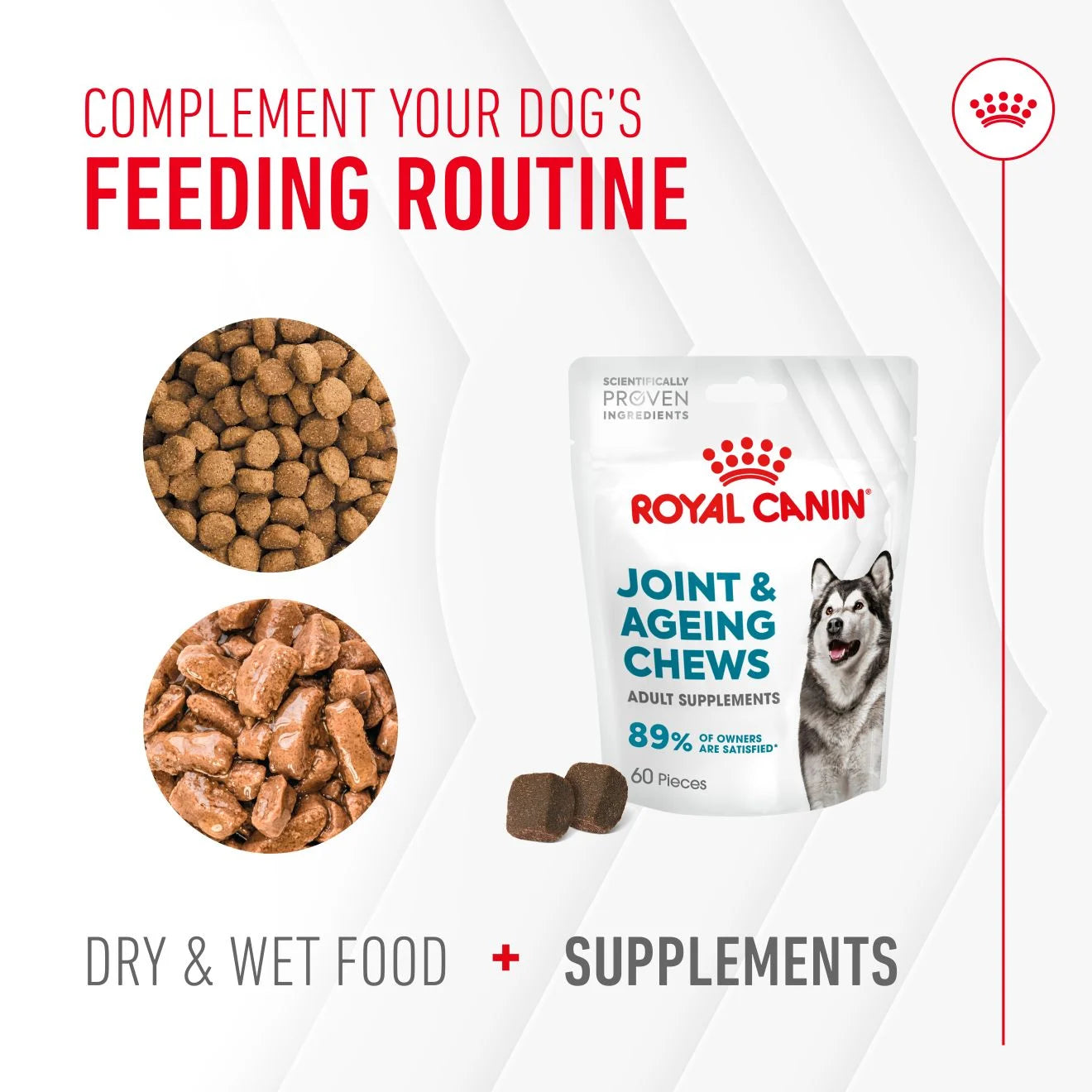 Royal Canin Dog Supplement for Joint & Ageing Soft Chews, 240g