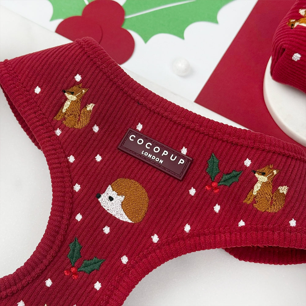 Cocopup Holly Jolly Trails Adjustable Neck Dog Harness
