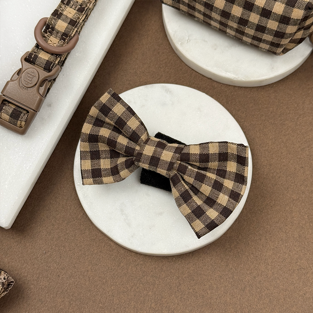 Cocopup Cotswolds Check Dog Bow Tie