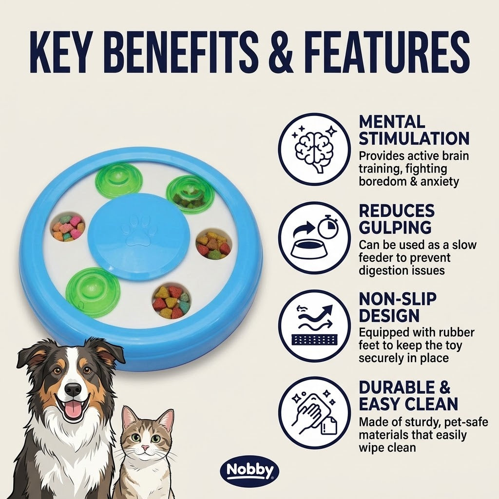 Nobby BrainBoard Circle Interactive Pet Puzzle Toy, 23cm