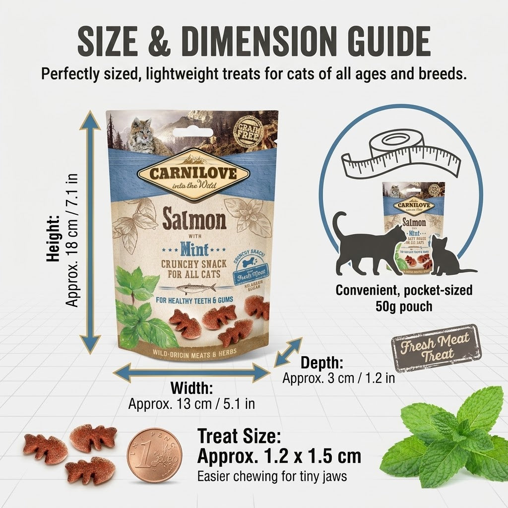 Carnilove Salmon with Mint Crunchy Cat Treats, 50g