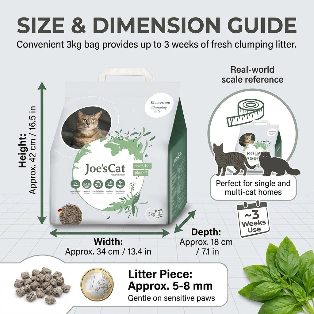 Joe's Cat Recycled Paper Clumping Litter, 3kg