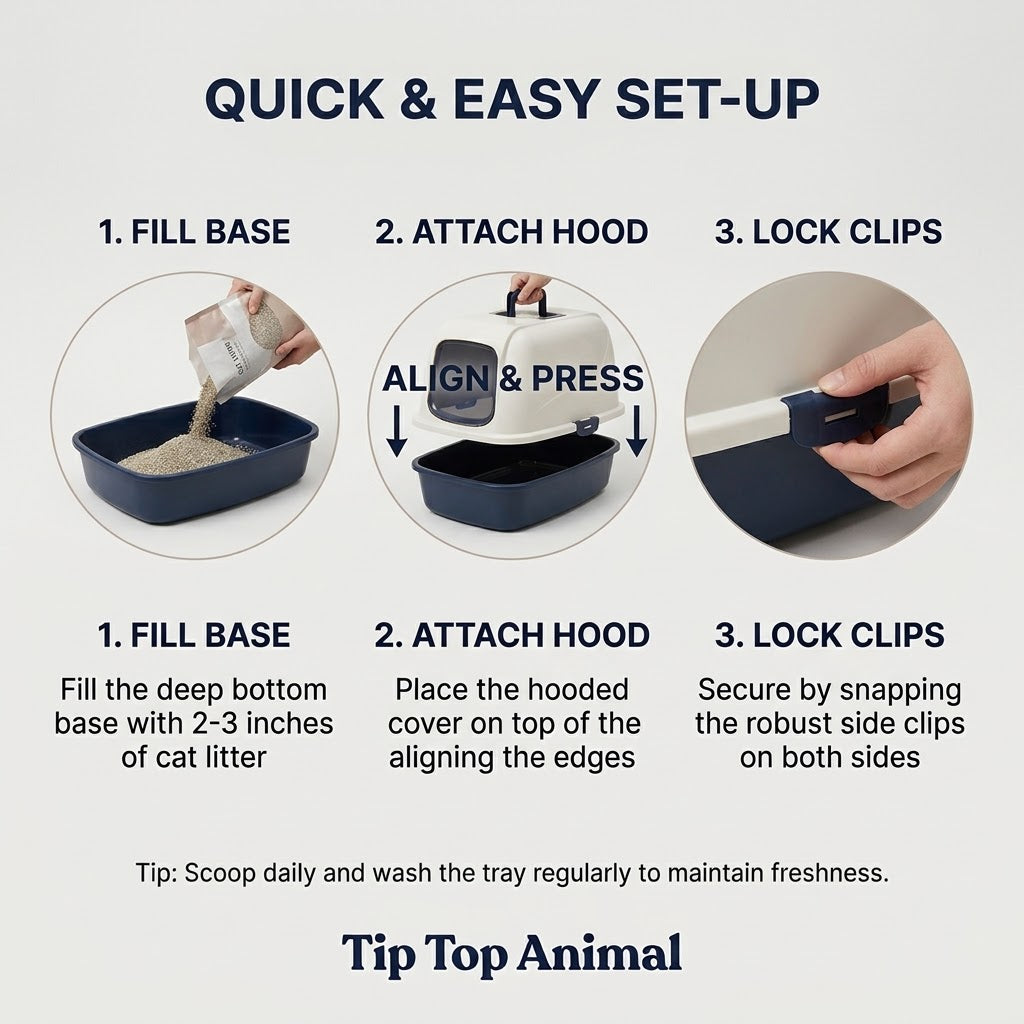 Tip Top Animal Hooded Cat Litter Tray