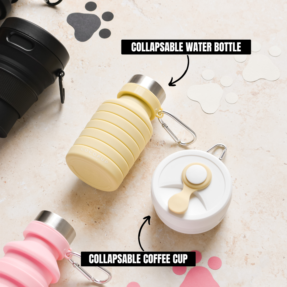 Cocopup Collapsible Water Bottle, Nude