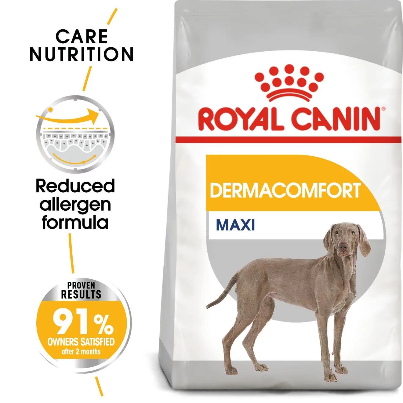 Royal Canin Dermacomfort Dry Dog Food for Large Breed Adult Dogs, 12kg