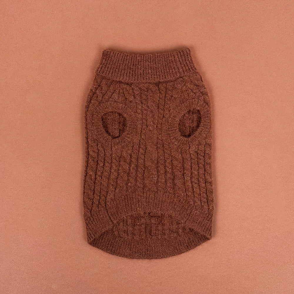 Cocopup Hot Coco Cable Knit Dog Jumper