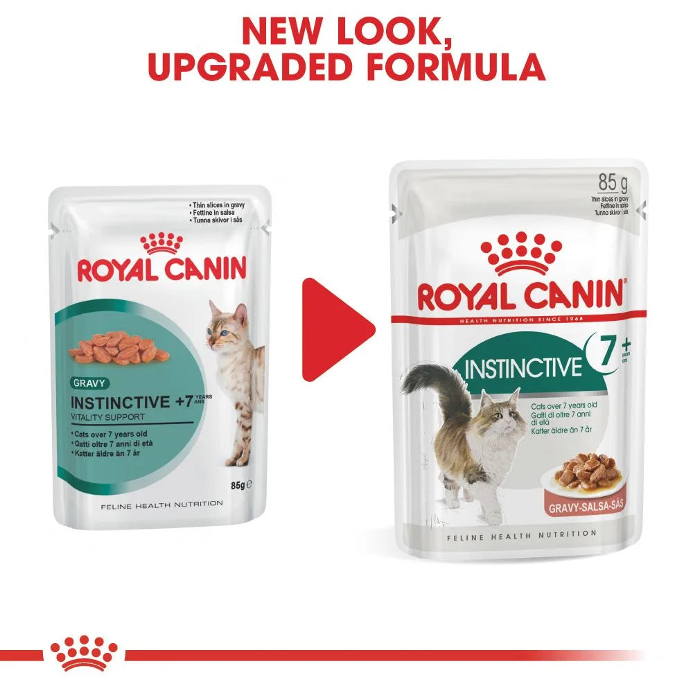 Royal Canin Instinctive 7+ Wet Cat Food Chunks In Gravy for Senior Cats, 85g