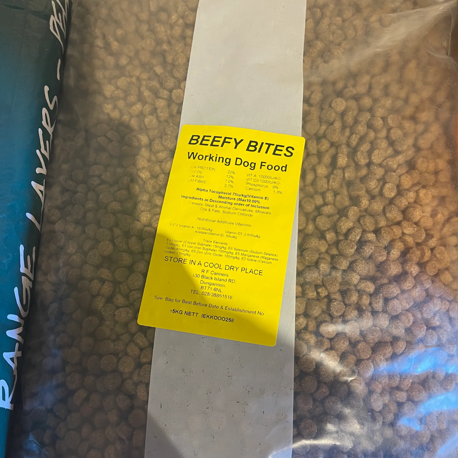 Working Beefy Bites Dry Dog Food 15kg