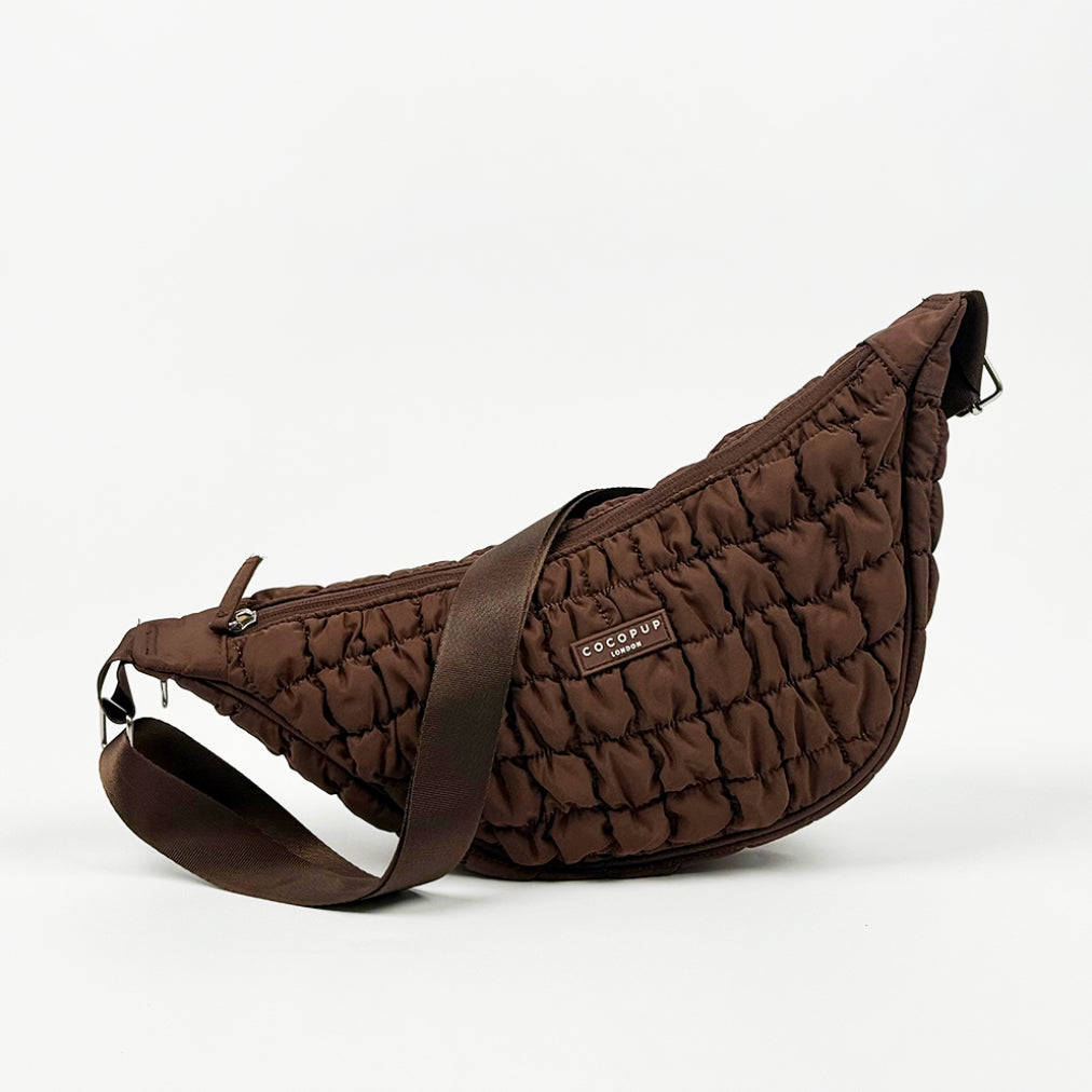 Cocopup Crossbody Crescent Dog Walking Bags, Espresso