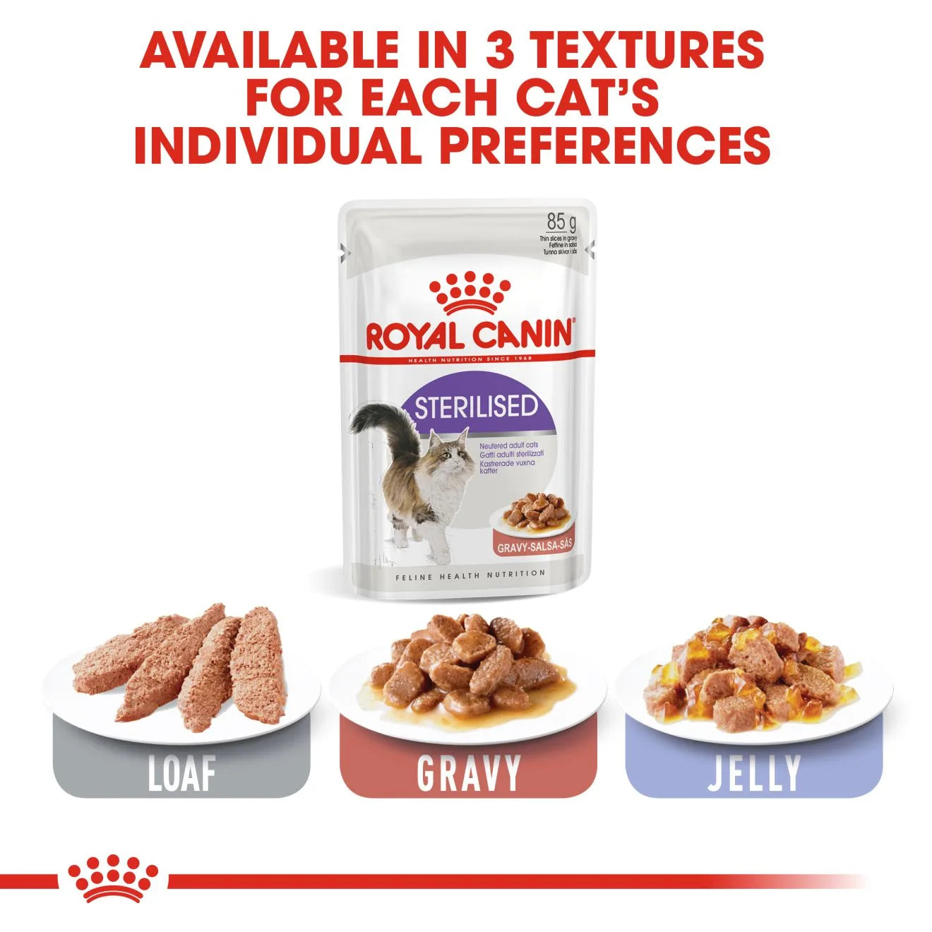 Royal Canin Sterilised Wet Cat Food Thin Slices In Gravy for Neutered Adult Cats, 85g