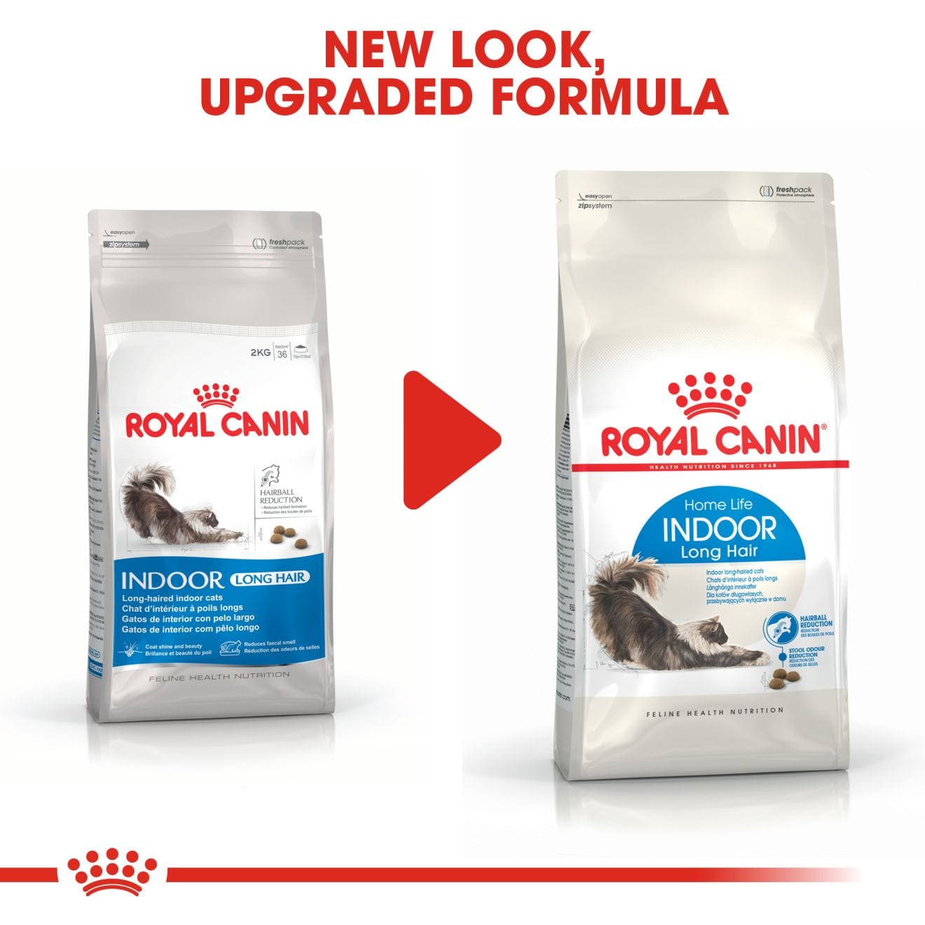 Royal Canin Dry Cat Food for Indoor Long-Haired Adult Cats, 2kg