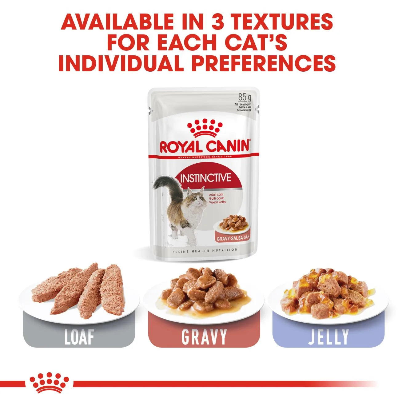 Royal Canin Instinctive Wet Cat Food Chunks In Gravy for Adult Cats, 85g