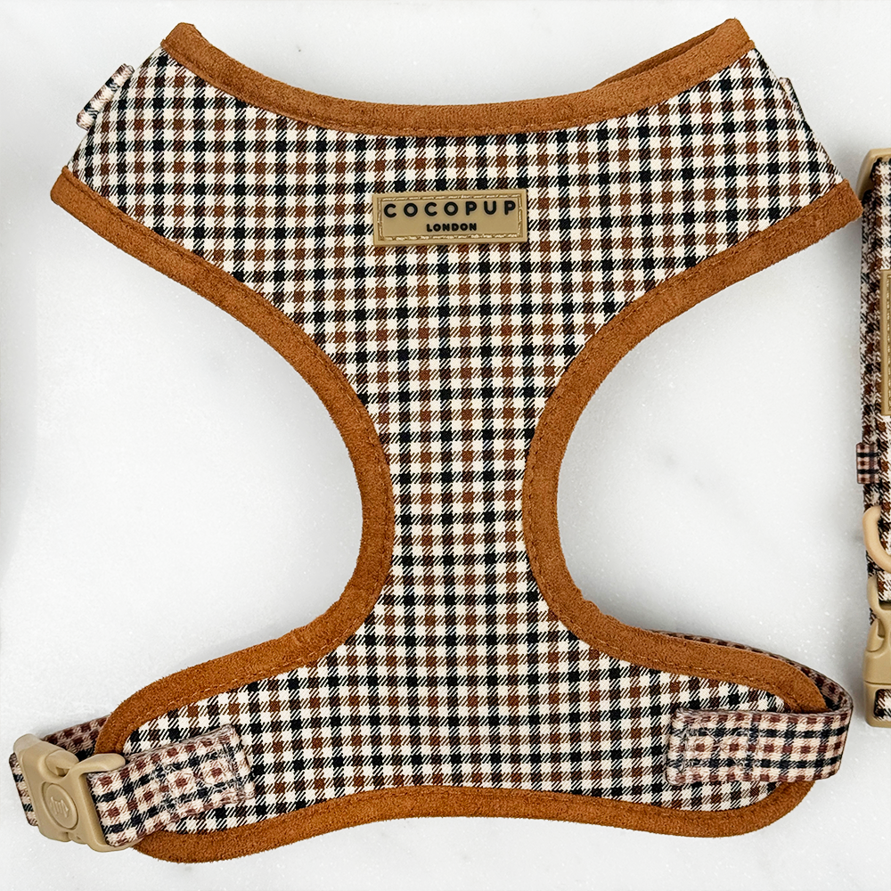 Cocopup Heritage Check Adjustable Neck Dog Harness