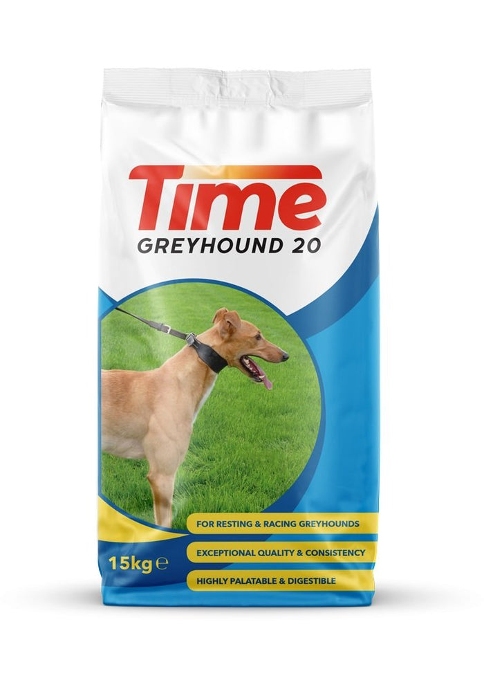 Time Greyhound 20 Dry Dog Food for Adult Dogs, 15kg