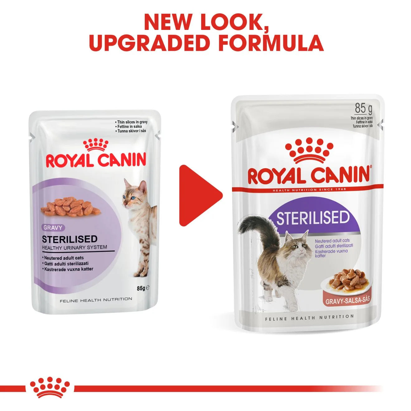 Royal Canin Sterilised Wet Cat Food Thin Slices In Gravy for Neutered Adult Cats, 85g