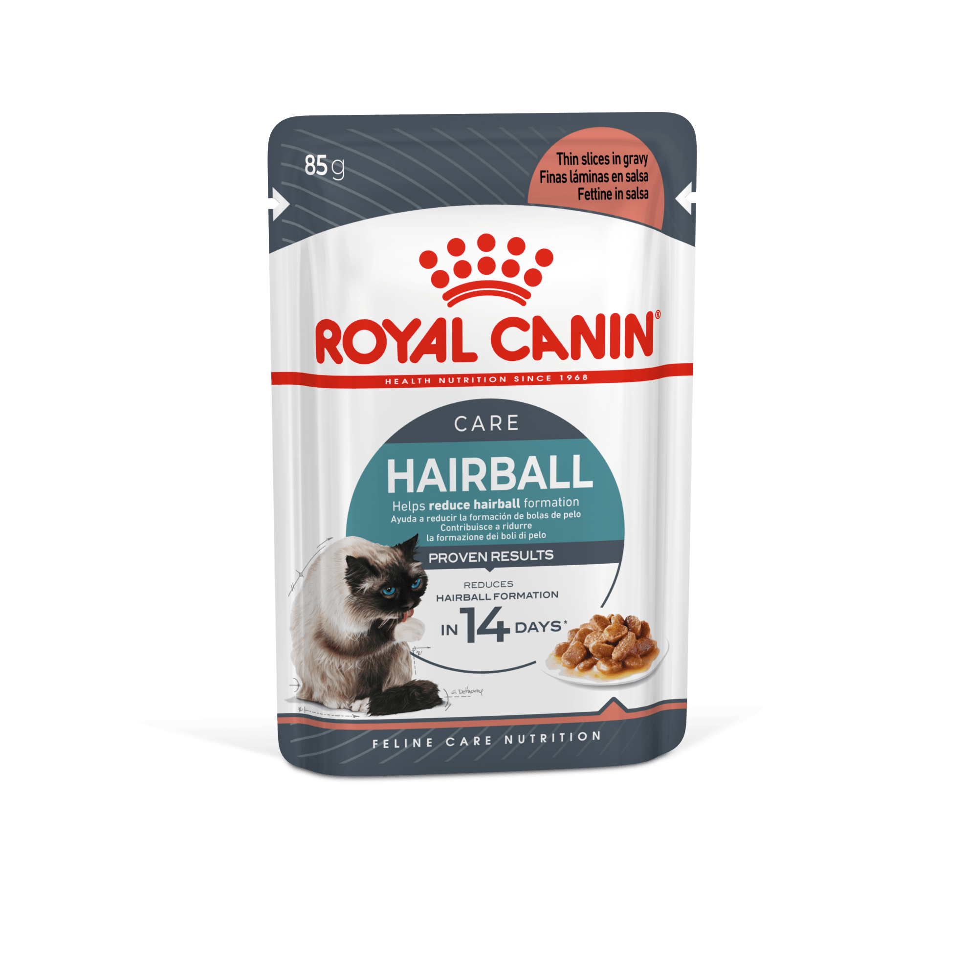 Royal Canin Hairball Care Wet Cat Food Thin Slices In Gravy for Adult Cats, 85g