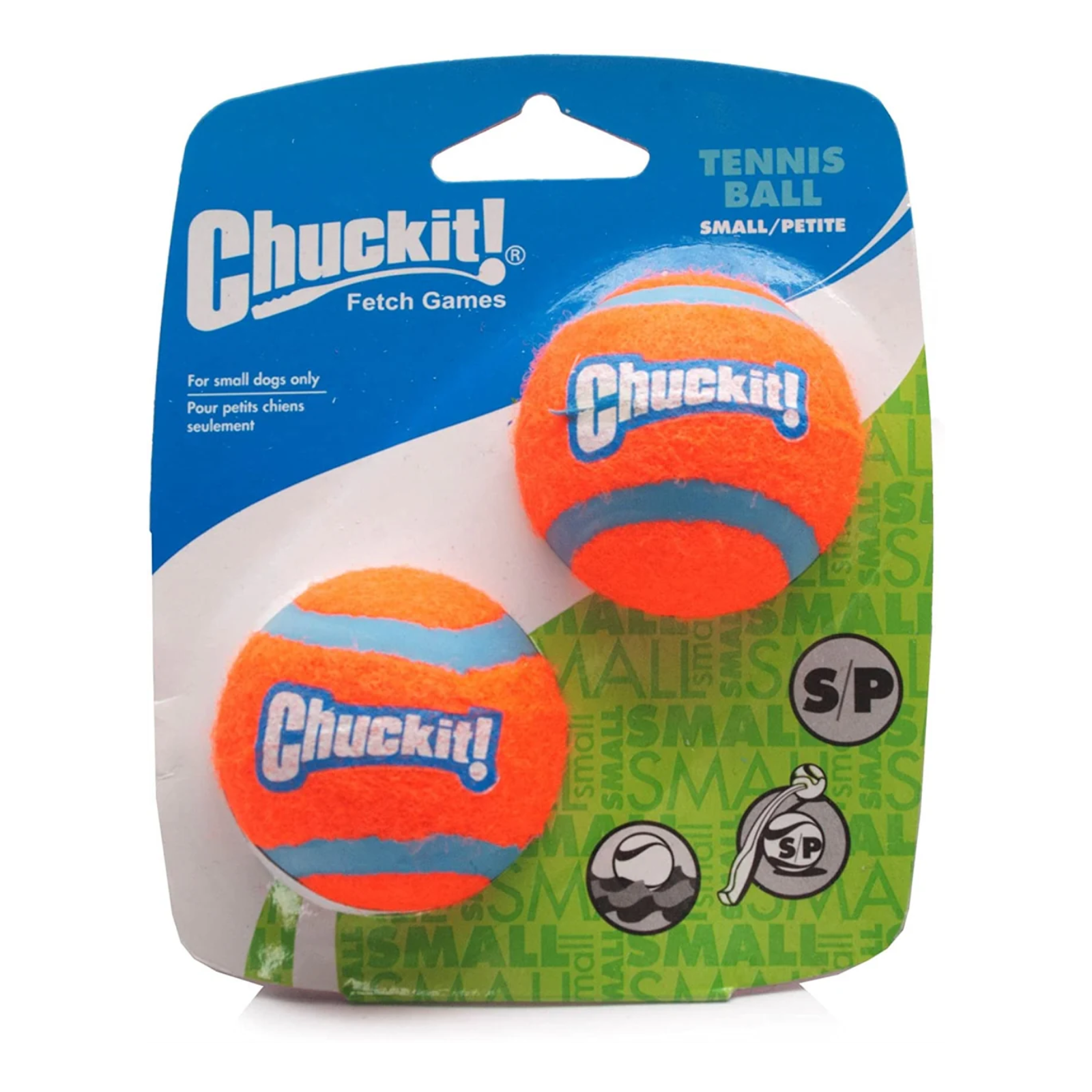 Chuckit Tennis Ball Dog Ball, 2 Small Balls