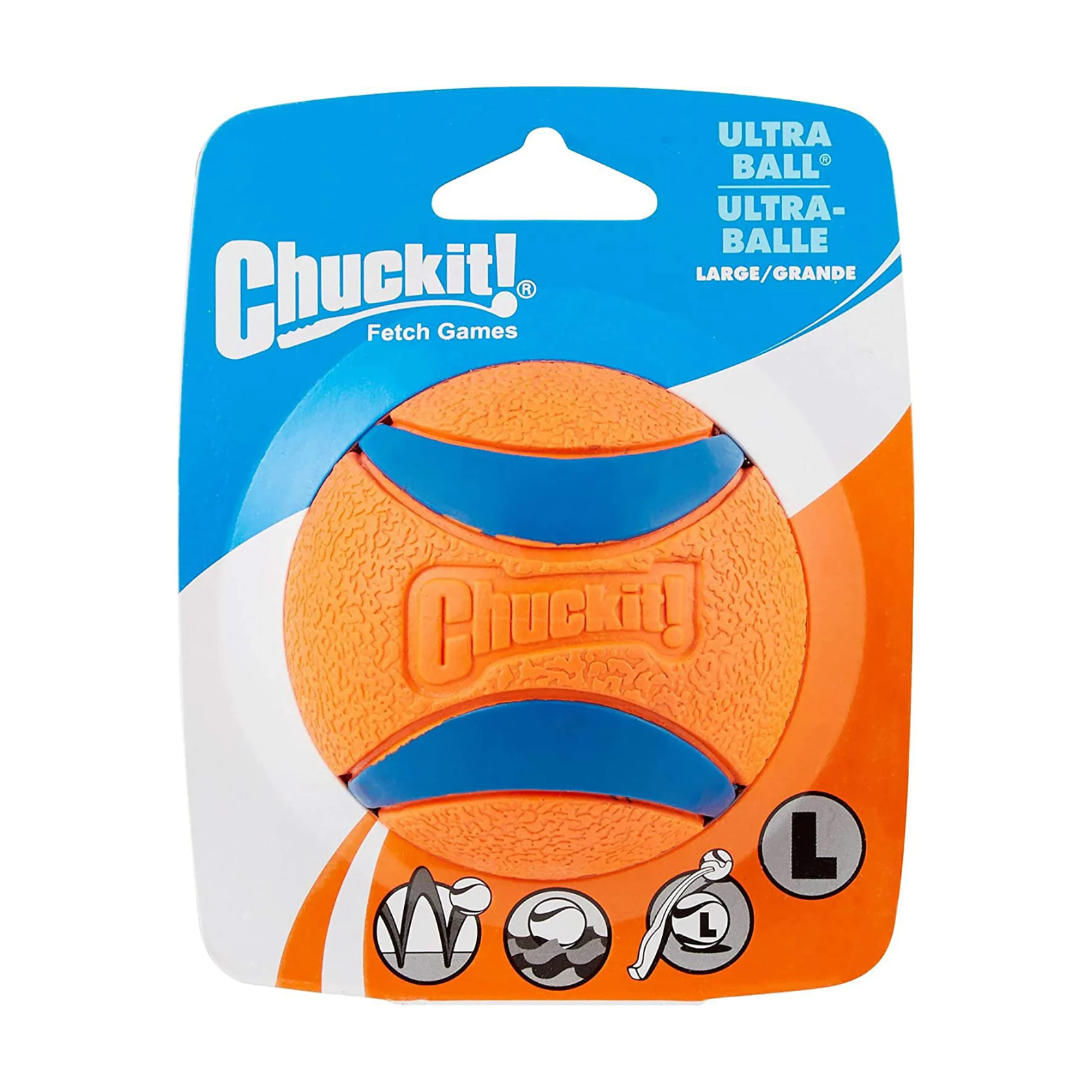 Chuckit Ultra Ball High Bounce Rubber Dog Ball, 1 Large Ball