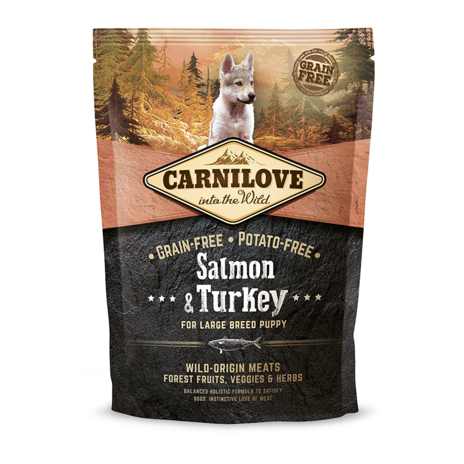 Carnilove Salmon & Turkey Dry Dog Food for Large Breed Puppies