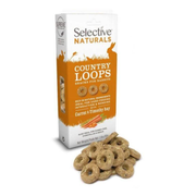 Selective Naturals Country Loops with Carrot & Timothy Hay Rabbit Treats, 80g