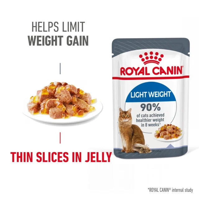 Royal Canin Light Weight Care in Jelly Wet Cat Food for Adult Cats, 85g