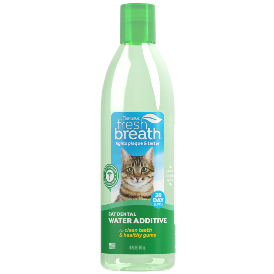 TropiClean Fresh Breath Water Additive for Cats, 473ml