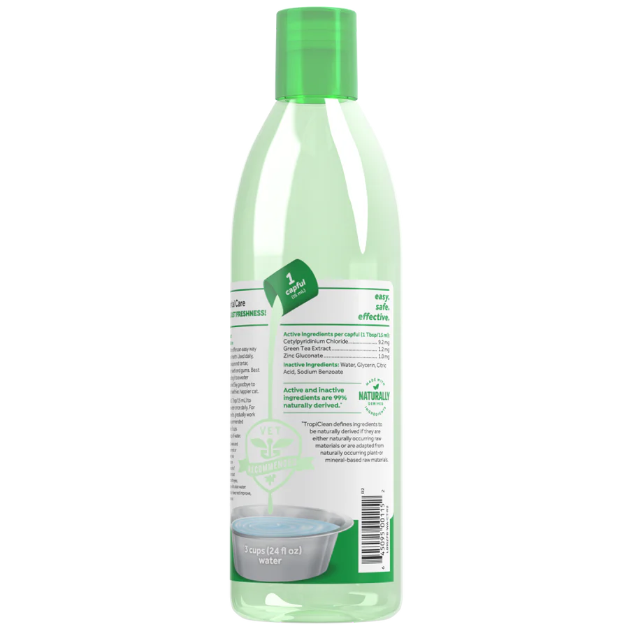 TropiClean Fresh Breath Water Additive for Cats, 473ml