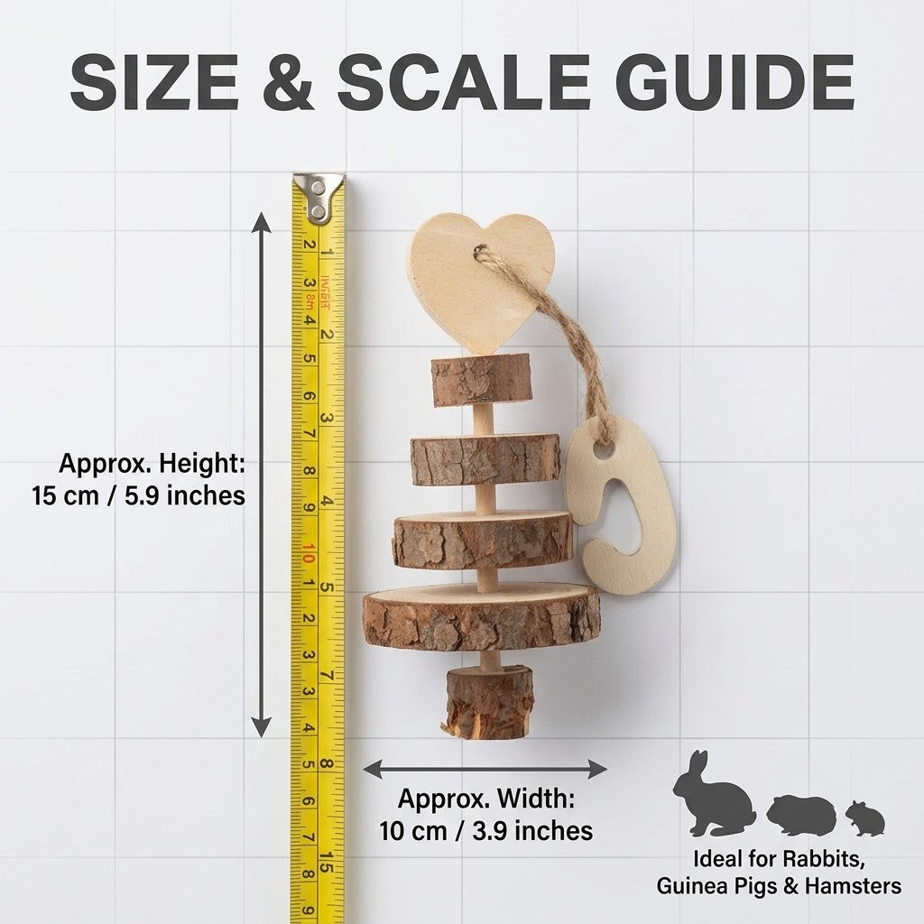 Ancol Burrow & Squeak Wooden Ring Tree Gnaw