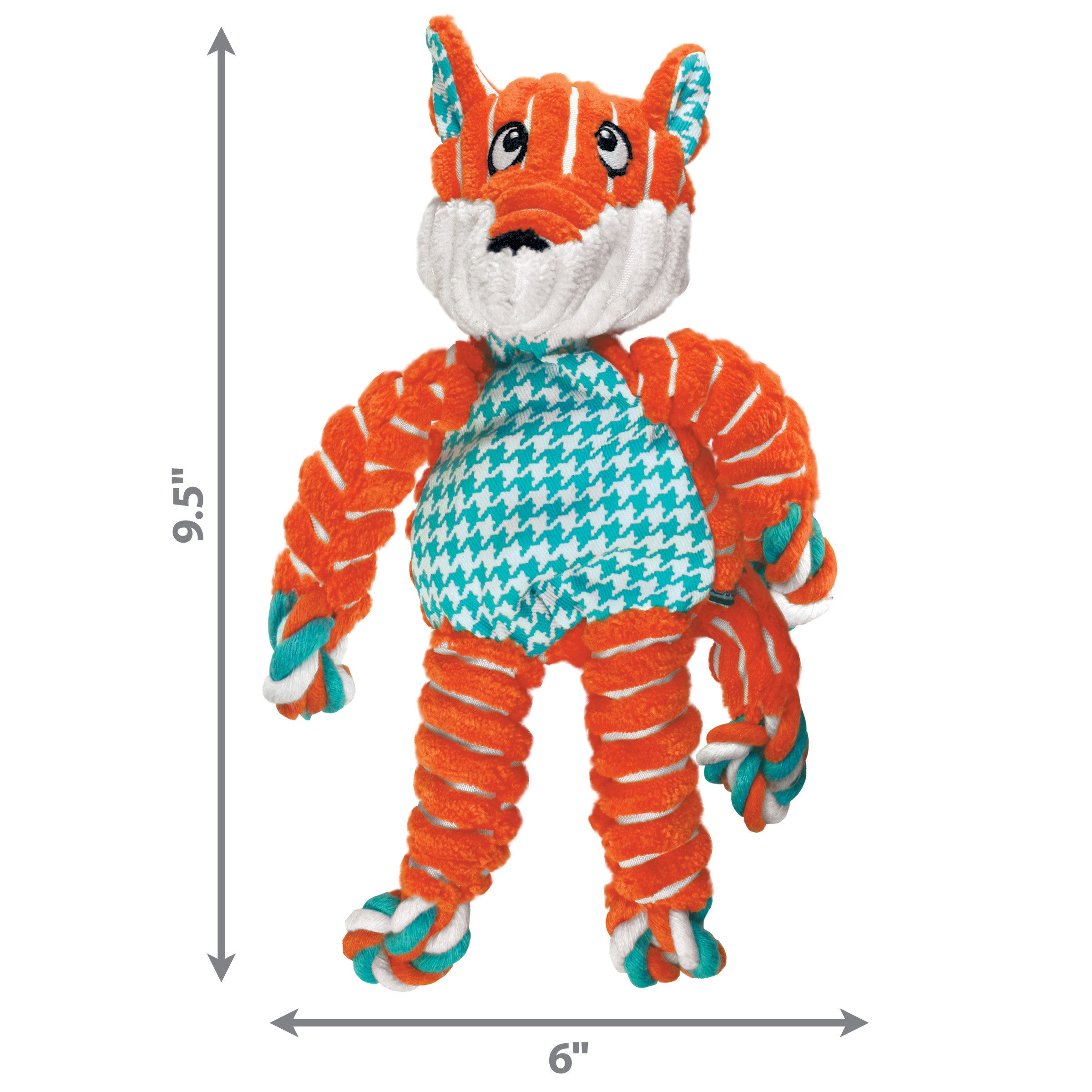 Kong Floppy Knots Fox Dog Toy, Small/Medium