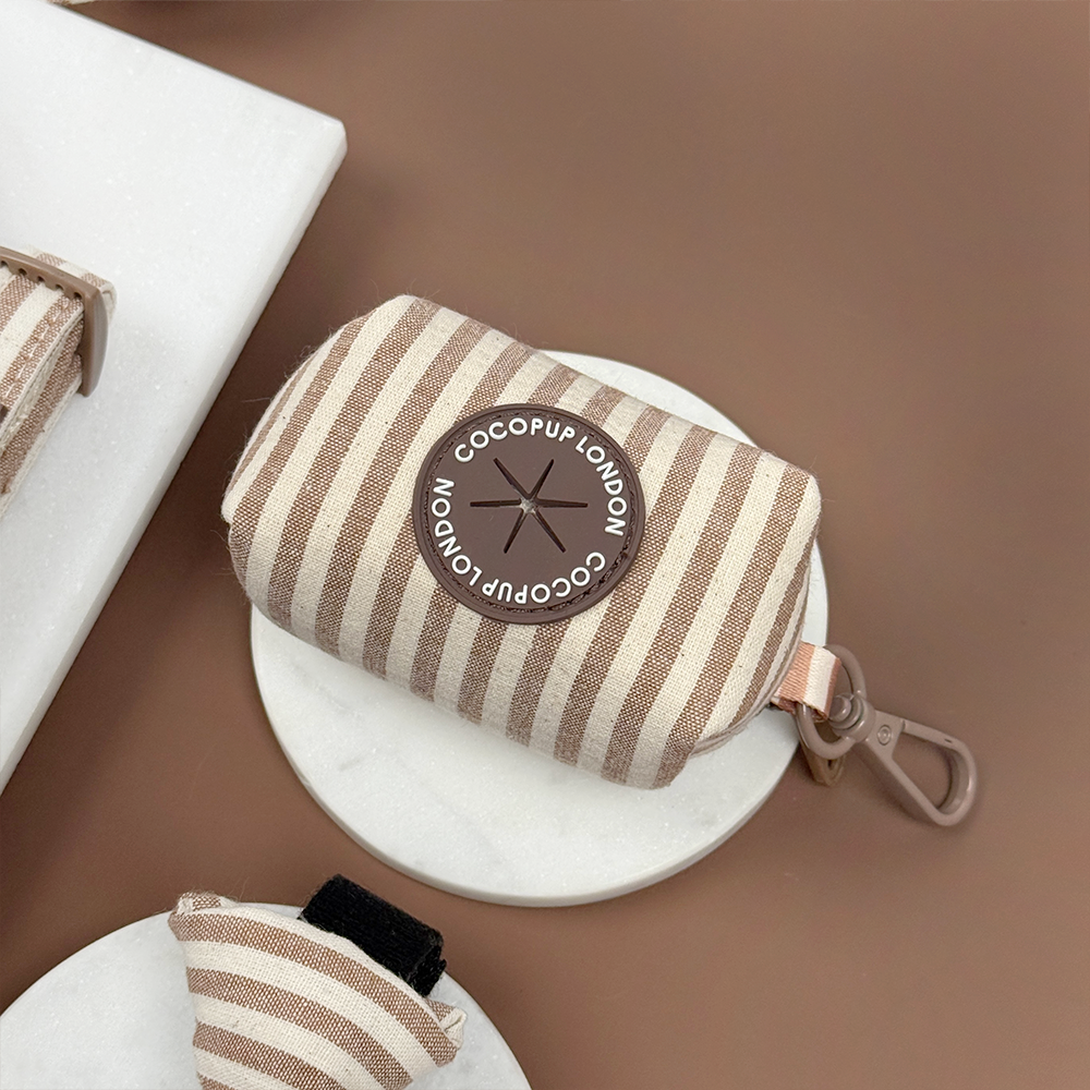 Cocopup Linen Stripes Poop Bag Holder