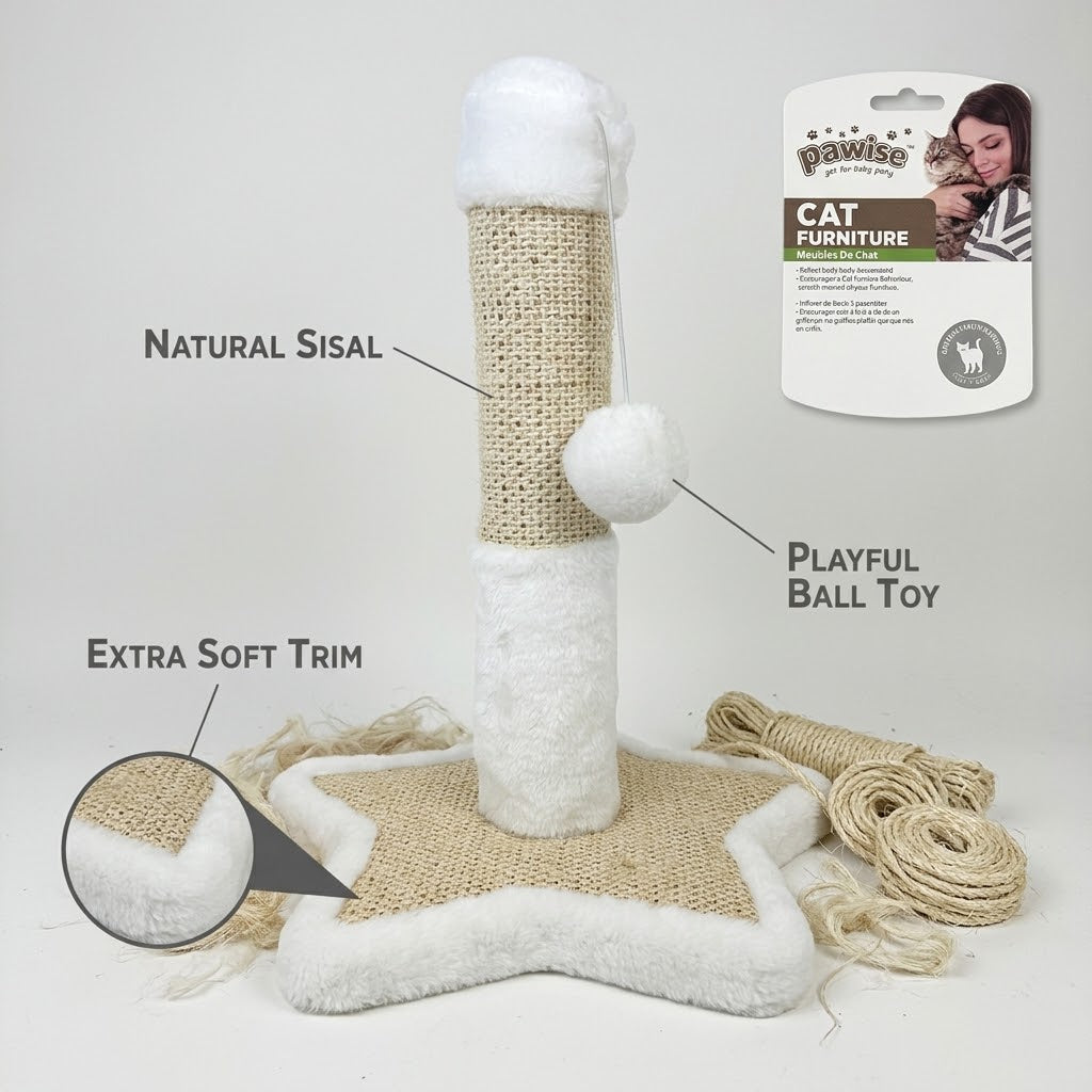 Pawise Kitten Scratcher Star & Ball 14 inch