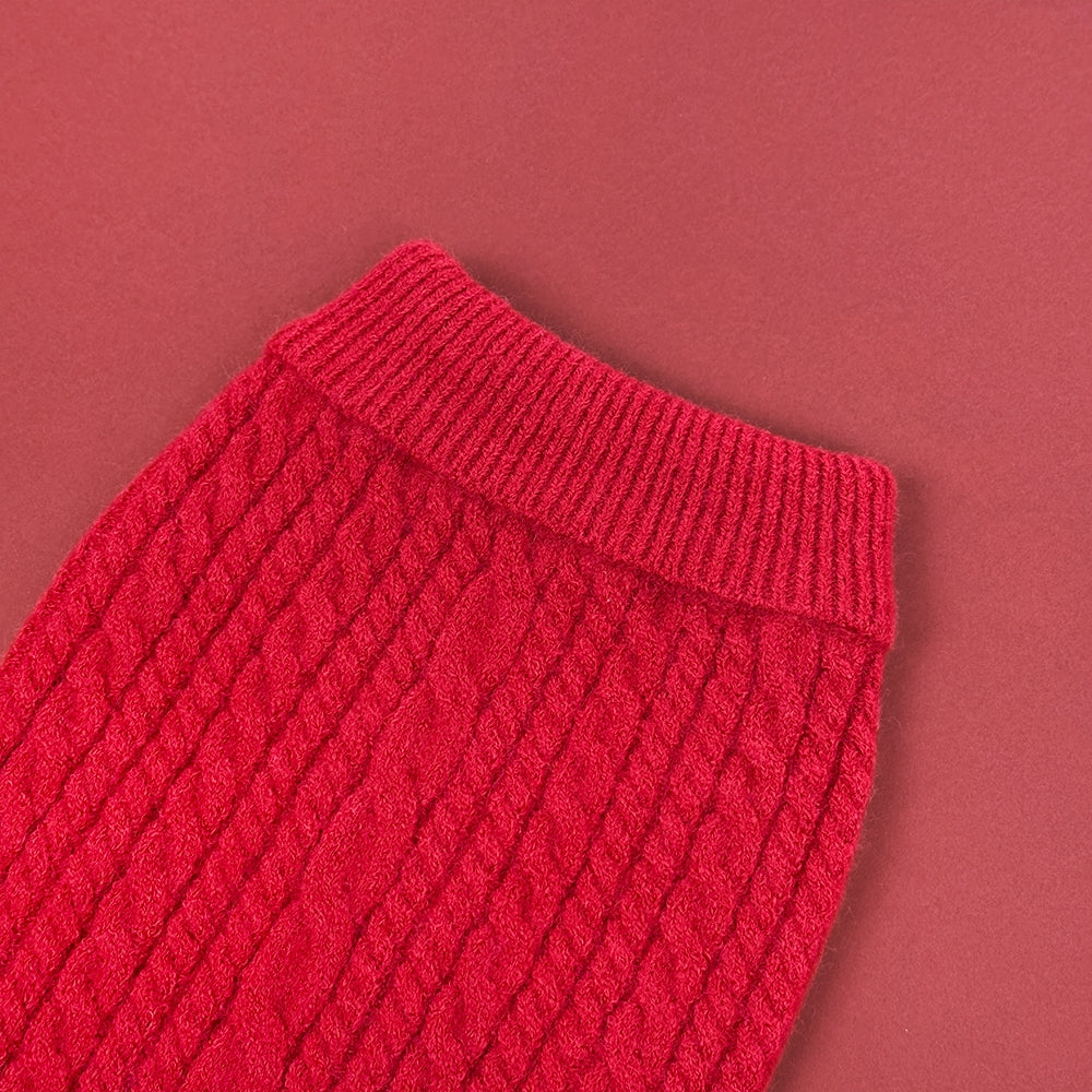 Cocopup Mulled Wine Cable Knit Dog Jumper