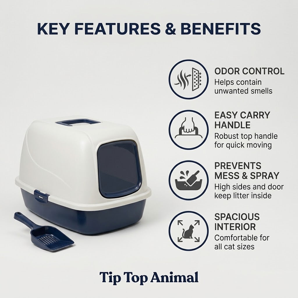 Tip Top Animal Hooded Cat Litter Tray