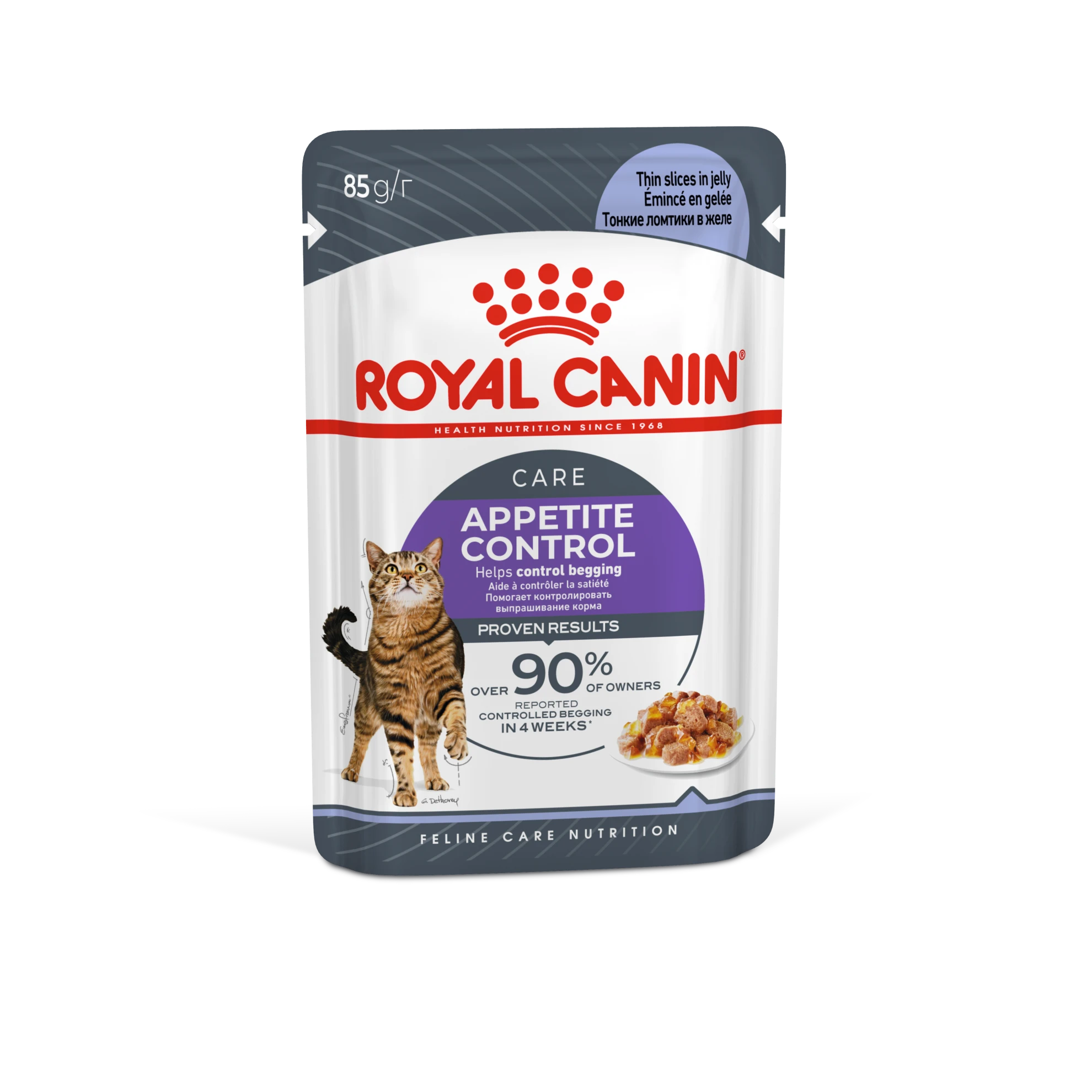 Royal Canin Appetite Control Wet Cat Food Thin Slices In Jelly for Adult Cats, 85g