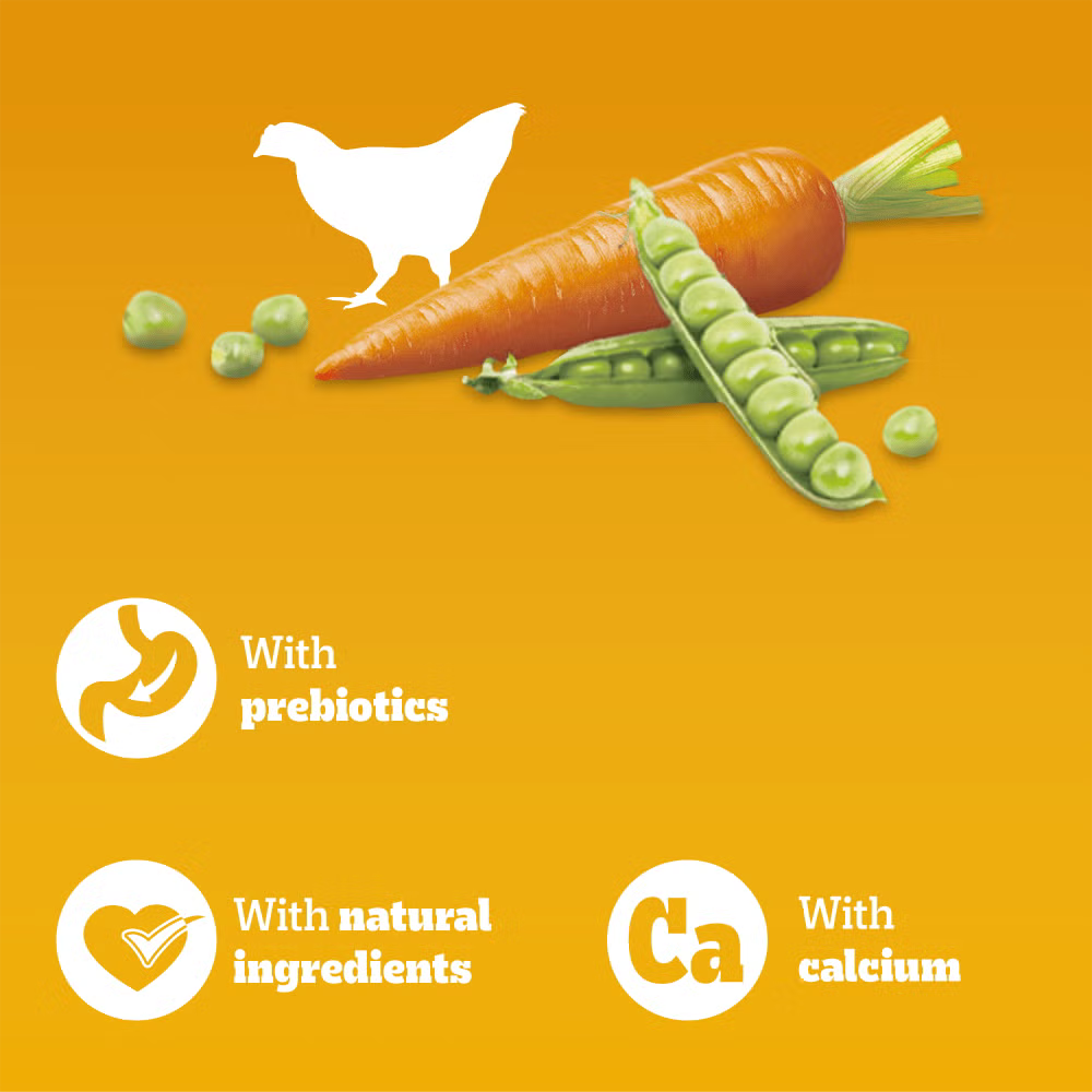 Pedigree Poultry & Vegetables Complete Dry Dog Food for Puppies, 3kg
