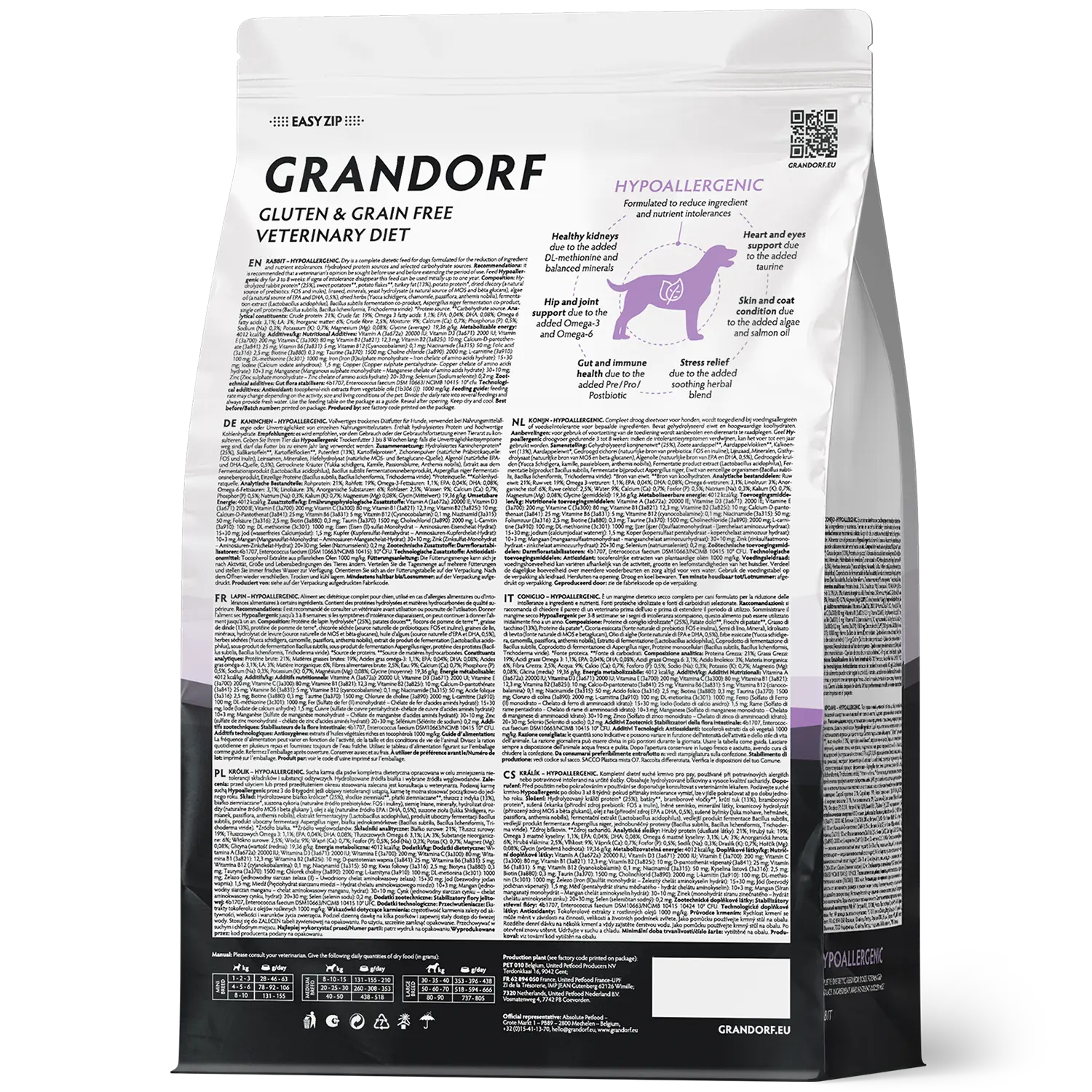 Grandorf Vet Rabbit Hypoallergenic Dry Dog Food for Adult Dogs
